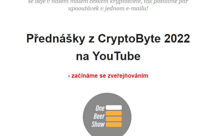 Záznamy přednášek na YT a další informace